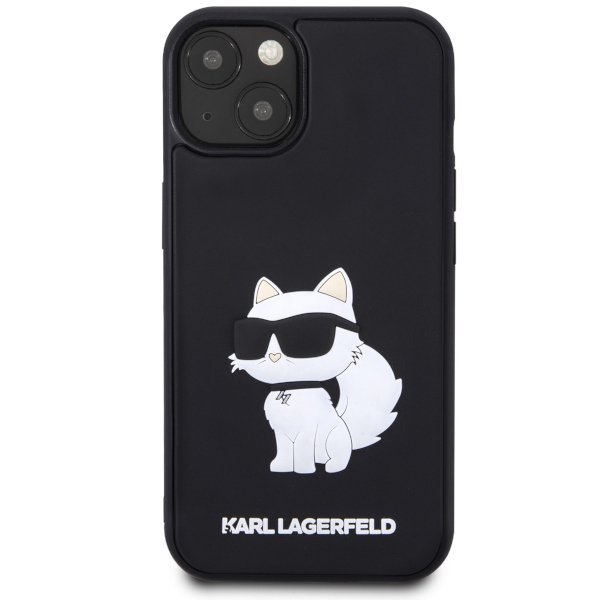 Karl Lagerfeld KLHCP14S3DRKHNK iPhone 14 / 15 / 13 6.1&quot; czarny/black hardcase Rubber Choupette 3D