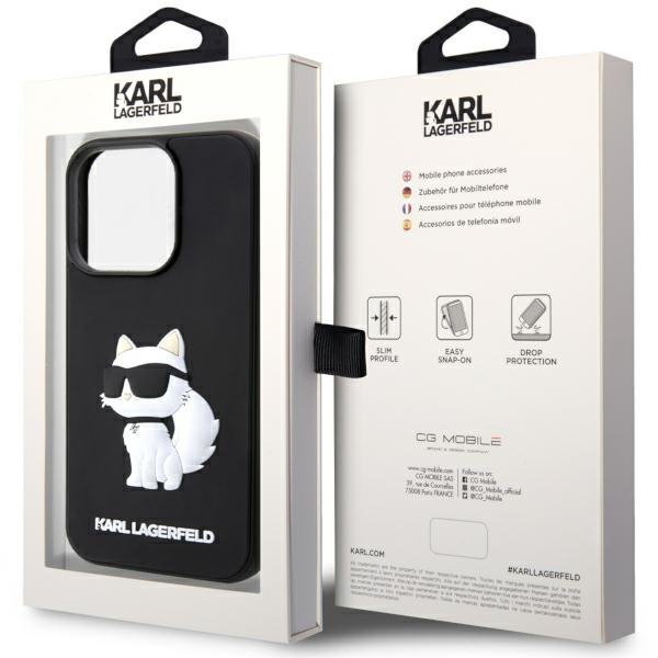 Karl Lagerfeld KLHCP14X3DRKHNK iPhone 14 Pro Max 6.7&quot; czarny/black hardcase Rubber Choupette 3D