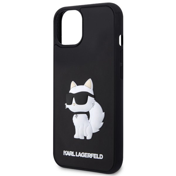 Karl Lagerfeld KLHCP14M3DRKHNK iPhone 14 Plus / 15 Plus 6.7&quot; czarny/black hardcase Rubber Choupette 3D