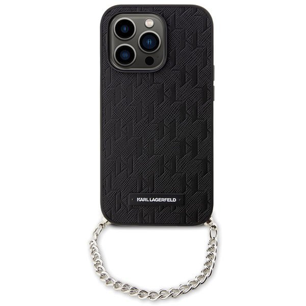 Karl Lagerfeld KLHCP14XSACKLHPK iPhone 14 Pro Max 6.7&quot; czarny/black hardcase Saffiano Monogram Chain