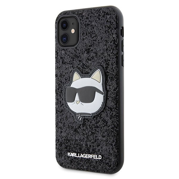 Karl Lagerfeld KLHCN61G2CPK iPhone 11 / Xr 6.1&quot; czarny/black hardcase Glitter Choupette Patch