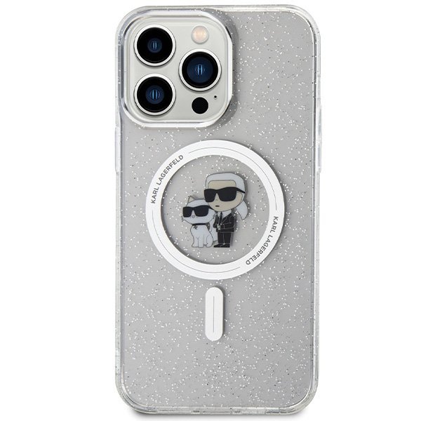 Karl Lagerfeld KLHMP14XHGKCNOT iPhone 14 Pro Max 6.7&quot; transparent hardcase Karl&Choupette Glitter MagSafe