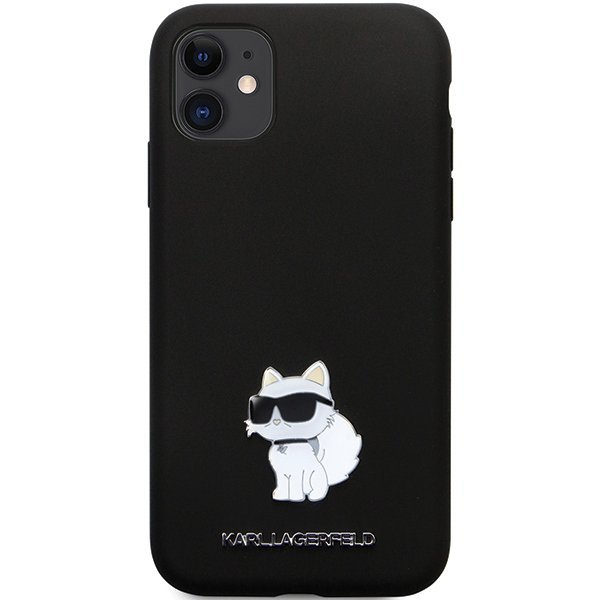 Karl Lagerfeld KLHCN61SMHCNPK iPhone 11 / Xr 6.1&quot; czarny/black hardcase Silicone C Metal Pin