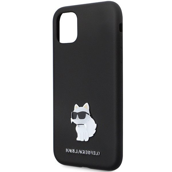 Karl Lagerfeld KLHCN61SMHCNPK iPhone 11 / Xr 6.1&quot; czarny/black hardcase Silicone C Metal Pin