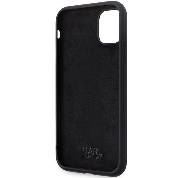 Karl Lagerfeld KLHCN61SMHCNPK iPhone 11 / Xr 6.1&quot; czarny/black hardcase Silicone C Metal Pin