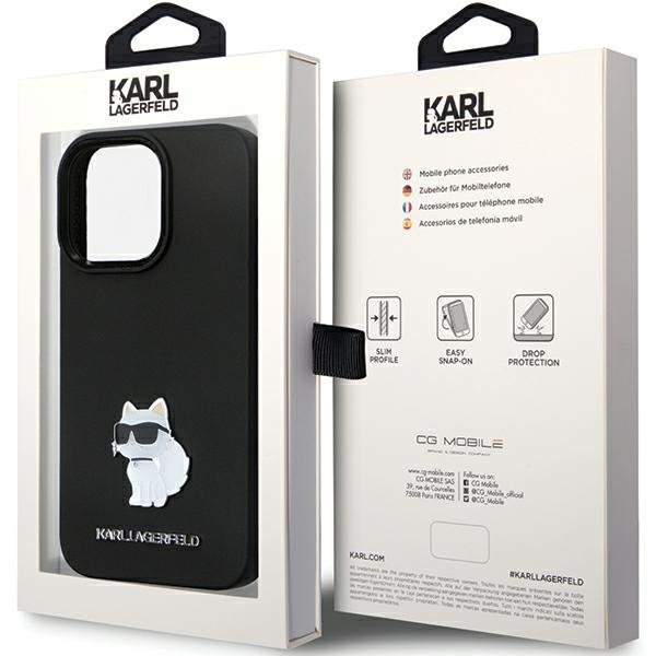 Karl Lagerfeld KLHCP13XSMHCNPK iPhone 13 Pro Max 6.7&quot; czarny/black hardcase Silicone C Metal Pin
