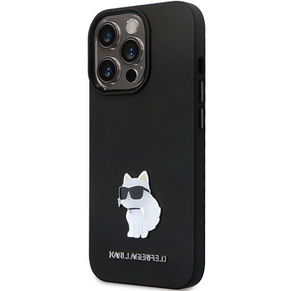 Karl Lagerfeld KLHCP14LSMHCNPK iPhone 14 Pro 6.1&quot; czarny/black hardcase Silicone C Metal Pin