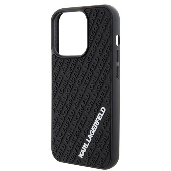 Karl Lagerfeld KLHCP15L3DMKRLK iPhone 15 Pro 6.1&quot; czarny/black hardcase 3D Rubber Multi Logo