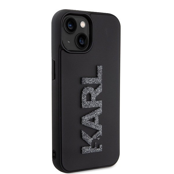 Karl Lagerfeld KLHCP15S3DMBKCK iPhone 15 / 14 / 13 6.1&quot; czarny/black hardcase 3D Rubber Glitter Logo