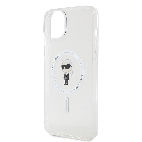 Karl Lagerfeld KLHMP15MHFCKNOT iPhone 15 Plus / 14 Plus 6.7&quot; transparent hardcase IML Ikonik MagSafe