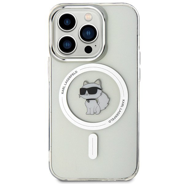 Karl Lagerfeld KLHMP15LHFCCNOT iPhone 15Pro 6.1&quot; transparent hardcase IML Choupette MagSafe