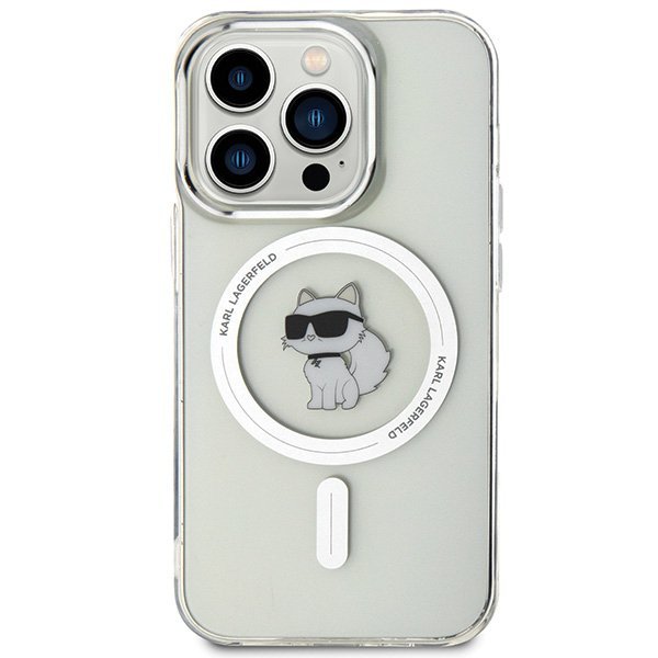 Karl Lagerfeld KLHMP15LHFCCNOT iPhone 15 Pro 6.1&quot; transparent hardcase IML Choupette MagSafe