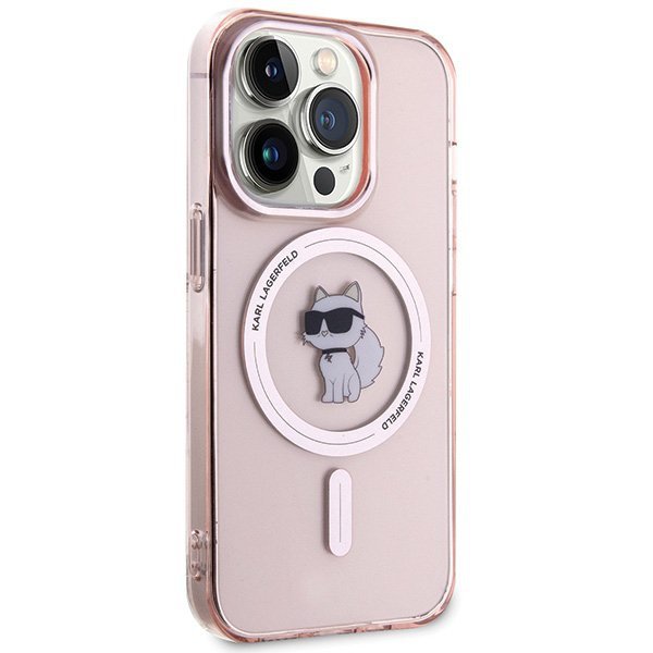 Karl Lagerfeld KLHMP15LHFCCNOP iPhone 15 Pro 6.1&quot; różowy/pink hardcase IML Choupette MagSafe