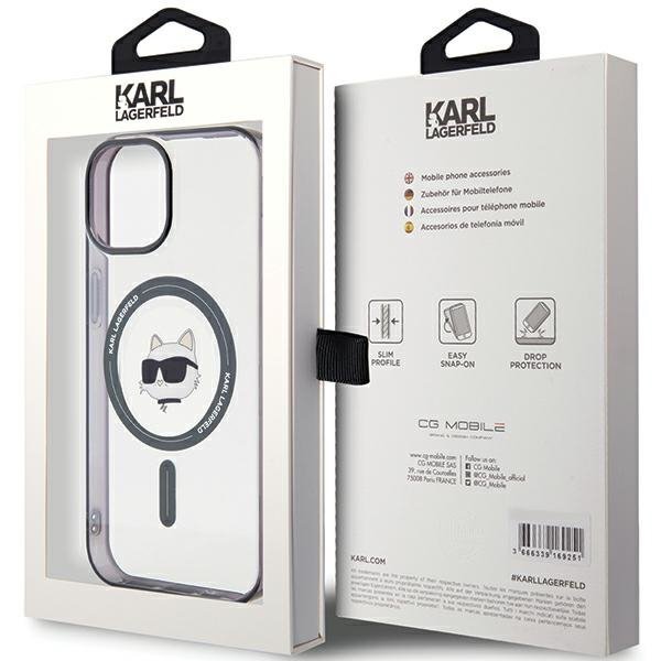 Karl Lagerfeld KLHMP15MHCHNOTK iPhone 15 Plus / 14 Plus 6.7&quot; transparent hardcase IML Choupette`s Head MagSafe