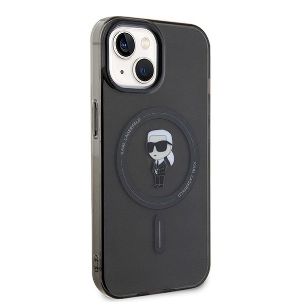 Karl Lagerfeld KLHMP15SHFCKNOK iPhone 15 / 14 / 13 6.1&quot; czarny/black hardcase IML Ikonik MagSafe