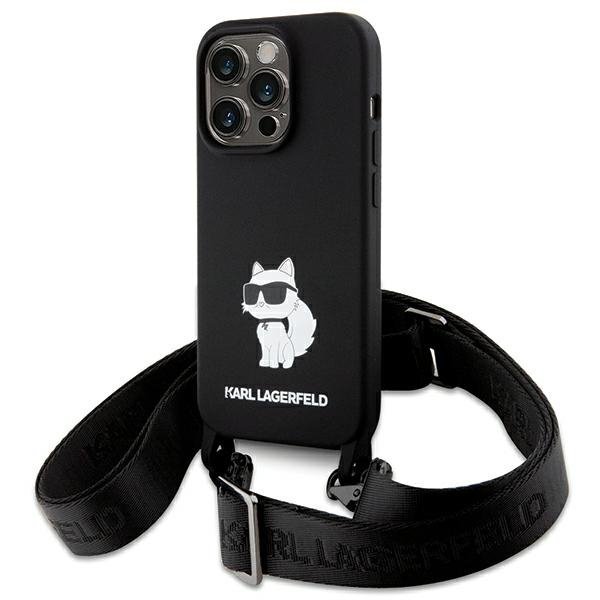 Karl Lagerfeld KLHCP15LSCBSCNK iPhone 15 Pro 6.1&quot; hardcase czarny/black Crossbody Silicone Choupette