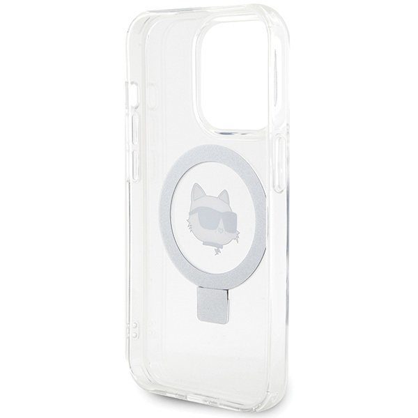 Karl Lagerfeld KLHMP15XHMRSCHH iPhone 15 Pro Max 6.7&quot; biały/white hardcase Ring Stand Choupette Head MagSafe