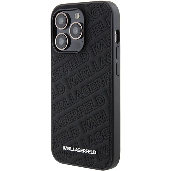 Karl Lagerfeld KLHCP15LPQKPMK iPhone 15 Pro 6.1&quot; czarny/black hardcase Quilted K Pattern