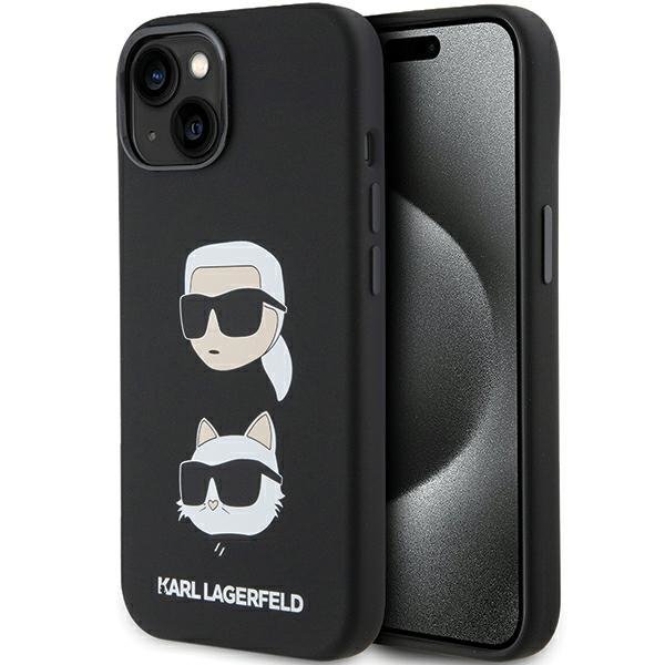 Karl Lagerfeld KLHCP15SSDHKCNK iPhone 15 / 14 / 13 6.1&quot; czarny/black Silicone Karl&Choupette Head