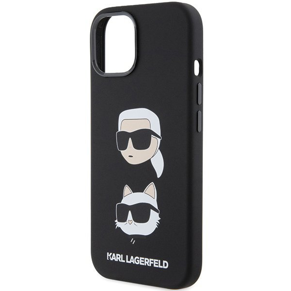Karl Lagerfeld KLHCP15MSDHKCNK iPhone 15 Plus / 14 Plus 6.7&quot; czarny/black Silicone Karl&Choupette Head