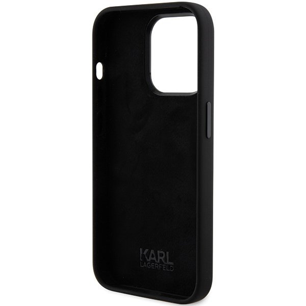Karl Lagerfeld KLHCP15LSDHKCNK iPhone 15 Pro  6.1" czarny/black Silicone Karl&Choupette Head