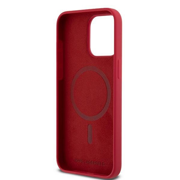 Karl Lagerfeld KLHMP15XSCMKCRHR iPhone 15 Pro Max 6.7&quot; czerwony/red hardcase Silicone Karl & Choupette Ring MagSafe