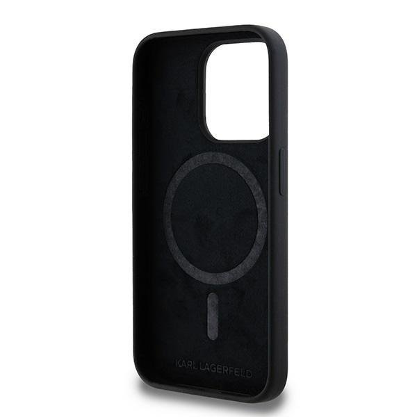 Karl Lagerfeld KLHMP15XSKCHPPLK iPhone 15 Pro Max 6.7&quot; czarny/black hardcase Silicone Karl & Choupette MagSafe