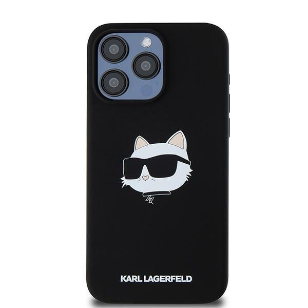Karl Lagerfeld KLHMP15XSCHPPLK iPhone 15 Pro Max 6.7&quot; czarny/black hardcase Silicone Choupette Head MagSafe