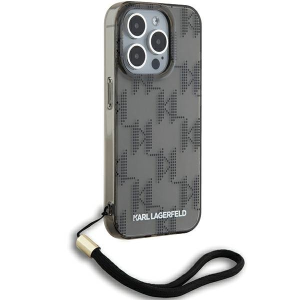 Karl Lagerfeld KLHCP15XHKDPNSK iPhone 15 Pro Max 6.7&quot; czarny/black hardcase IML Mono KL Pattern & Cord