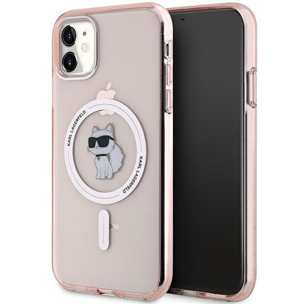 Karl Lagerfeld KLHMN61HFCCNOP iPhone 11 / Xr 6.1&quot; różowy/pink hardcase IML Choupette MagSafe