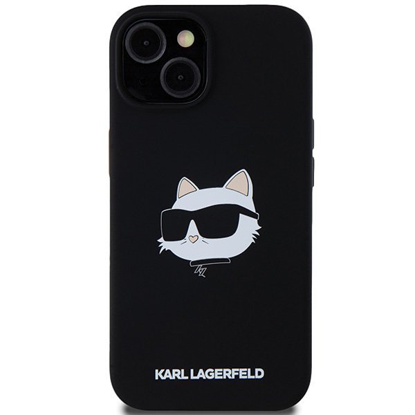 Karl Lagerfeld KLHMP15MSCHPPLK iPhone 15 Plus / 14 Plus 6.7&quot; czarny/black hardcase Silicone Choupette Head MagSafe