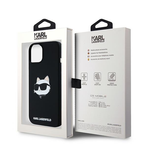 Karl Lagerfeld KLHMP15MSCHPPLK iPhone 15 Plus / 14 Plus 6.7&quot; czarny/black hardcase Silicone Choupette Head MagSafe
