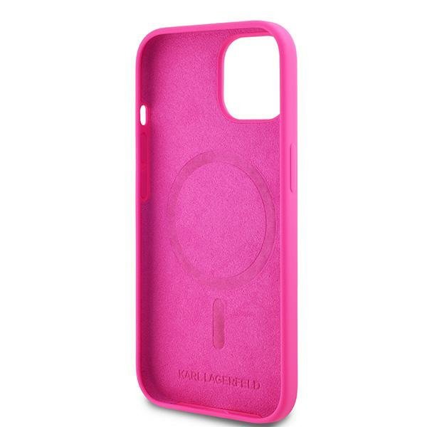 Karl Lagerfeld KLHMP15MSCHPPLF iPhone15 Plus / 14 Plus 6.7&quot; różowy/fuschia hardcase Silicone Choupette Head MagSafe