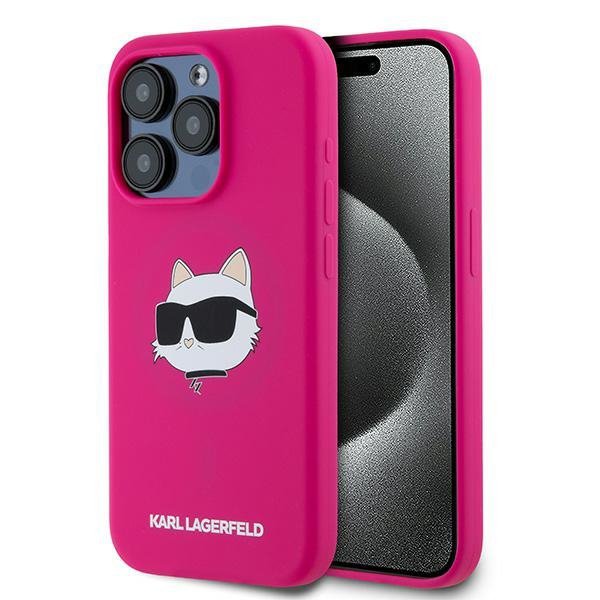 Karl Lagerfeld KLHMP15XSCHPPLF iPhone 15 Pro Max 6.7&quot; różowy/fuschia hardcase Silicone Choupette Head MagSafe