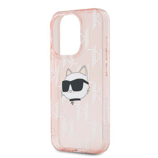 Karl Lagerfeld KLHCP15XHKLPCHP iPhone 15 Pro Max 6.7&quot; różowy/pink hardcase IML Choupette Head & Monogram