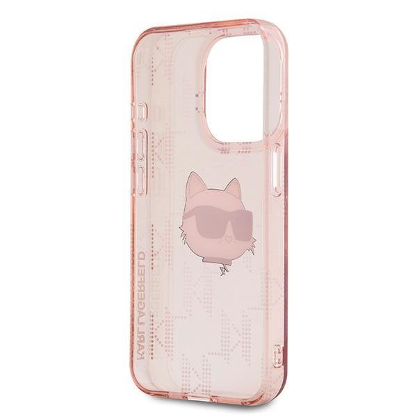 Karl Lagerfeld KLHCP15XHKLPCHP iPhone 15 Pro Max 6.7&quot; różowy/pink hardcase IML Choupette Head & Monogram