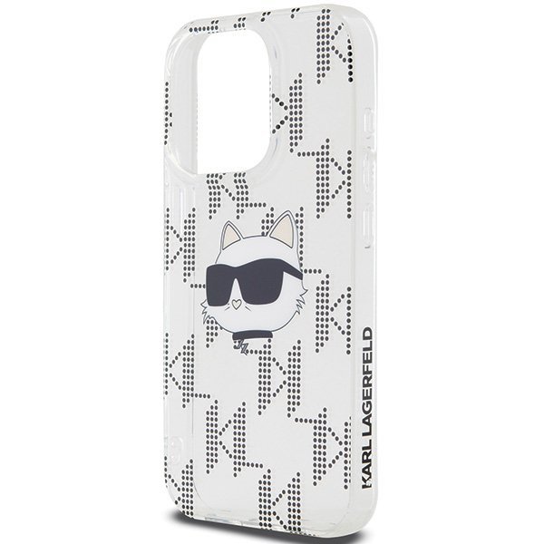 Karl Lagerfeld KLHCP15XHKLPCHT iPhone 15 Pro Max 6.7&quot; transparent hardcase IML Choupette Head & Monogram