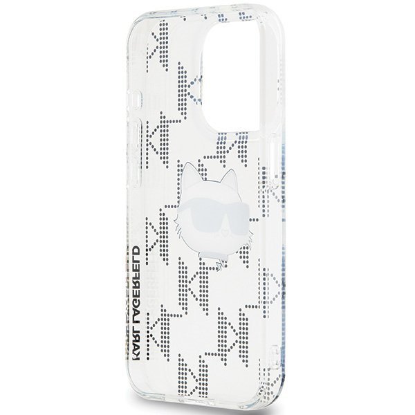Karl Lagerfeld KLHCP15XHKLPCHT iPhone 15 Pro Max 6.7&quot; transparent hardcase IML Choupette Head & Monogram