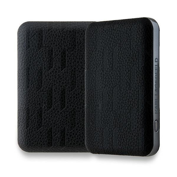 Karl Lagerfeld Powerbank indukcyjnyKLPB5FPGKSKCHK 15W 5000mAh czarny/black Karl&Choupette Head Pin MagSafe
