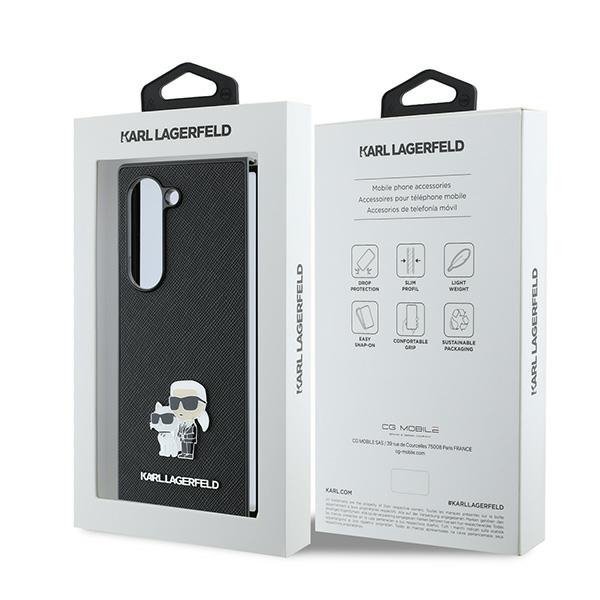 Karl Lagerfeld KLHCZFD6SAPKCNPK Z Fold6 F956 czarny/black hardcase Saffiano Metal Pin