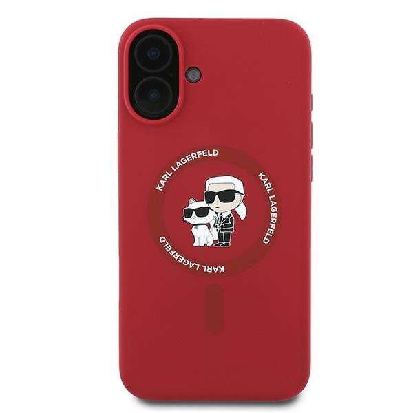 Karl Lagerfeld KLHMP16MSCMKCRHR iPhone16 Plus 6.7&quot; czerwony/red hardcase Silicone Karl&Choupette Ring MagSafe