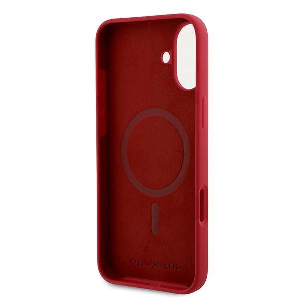 Karl Lagerfeld KLHMP16MSCMKCRHR iPhone16 Plus 6.7&quot; czerwony/red hardcase Silicone Karl&Choupette Ring MagSafe