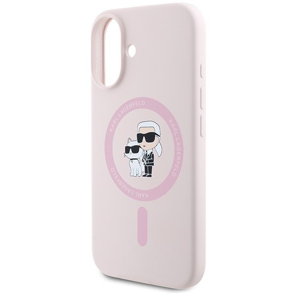 Karl Lagerfeld KLHMP16SSCMKCRHP iPhone16 6.1&quot; różowy/pink hardcase Silicone Karl&Choupette MagSafe