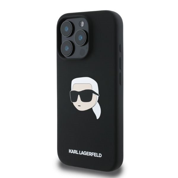 Karl Lagerfeld KLHMP16XSKHPPLK iPhone 16 Pro Max 6.9&quot; czarny/black hardcase Silicone Karl Head Print MagSafe