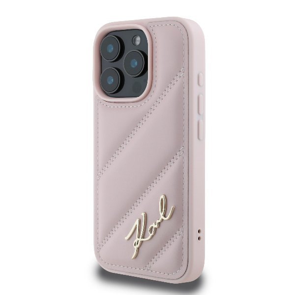 Karl Lagerfeld KLHCP16LPQDSMGP iPhone 16 Pro 6.3&quot; różowy/pink hardcase Quilted Signature