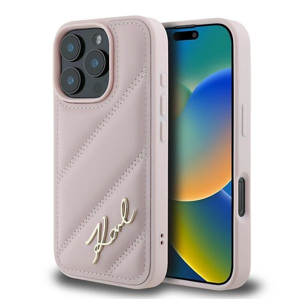 Karl Lagerfeld KLHCP16XPQDSMGP iPhone 16 Pro Max 6.9&quot; różowy/pink hardcase Quilted Signature