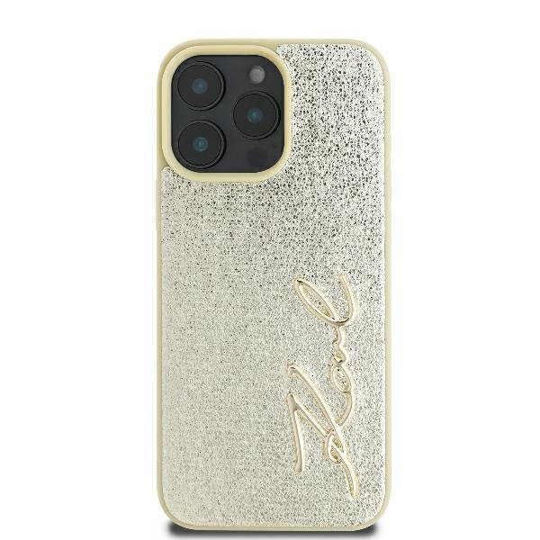 Karl Lagerfeld KLHCP16LPFMFBKMD iPhone16 Pro 6.3&quot; złoty/gold hardcase Metal Signature