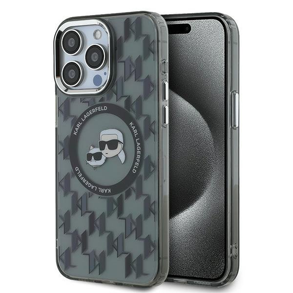 Karl Lagerfeld KLHMP15XHMCKMHK iPhone 15Pro Max 6.7&quot; czarny/black IML Monogram Karl&Choupette Head MagSafe