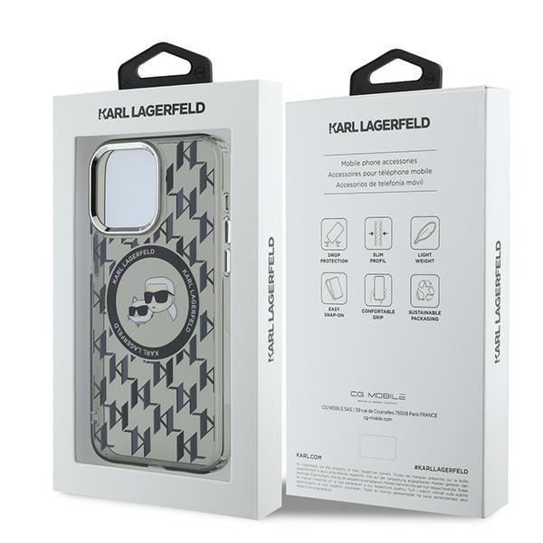 Karl Lagerfeld KLHMP15XHMCKMHK iPhone 15Pro Max 6.7&quot; czarny/black IML Monogram Karl&Choupette Head MagSafe