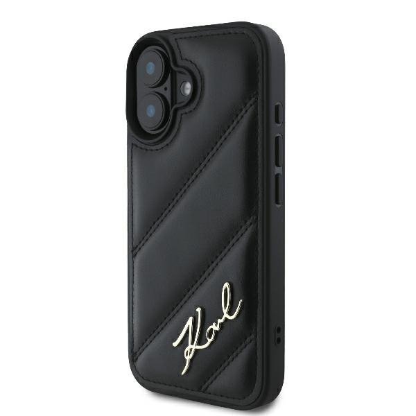 Karl Lagerfeld KLHCP16MPQDSMGK iPhone16 Plus 6.7&quot; czarny/black hardcase Quilted Signature